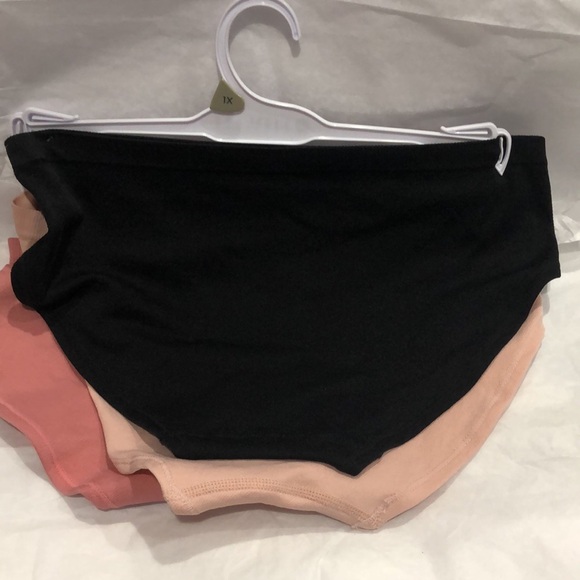 Fitwell Intimates 3pack stretch ribbed black nude mauve pink‎ underwear size 1X - Picture 7 of 12